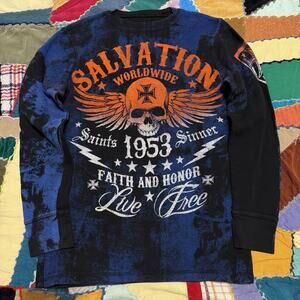 Salvation Worldwide Y2K Faith and Honor Blue/Black Foggy Thermal Medium